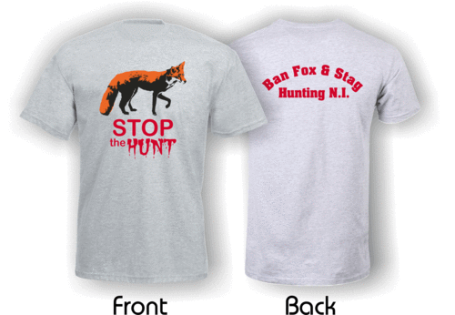 Ban Fox & Stag Hunting Northern Ireland, Mens T-Shirt