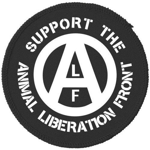 Support the ALF (Animal Liberation Front) Black Circular Patch - Vegan